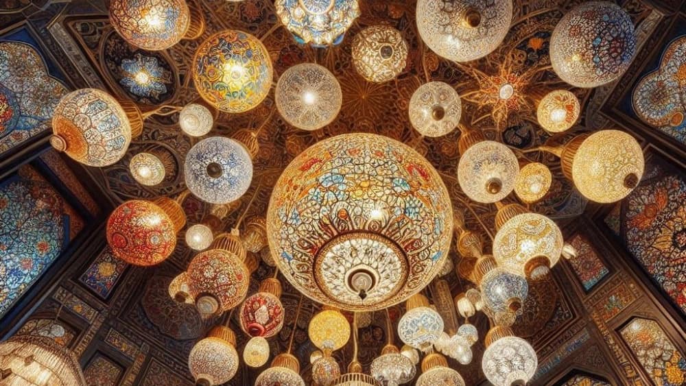 چراغ های روشنایی دستی و ویترای شیشه